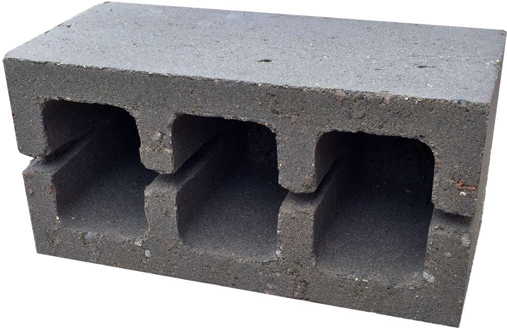Плитка Блок пустотелый пескобетонный вибропрессованный 190*190*390 (марка бетона М150)