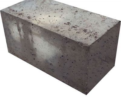 Блок бетонный фундаментный вибролитьевой 190*190*390 (марка бетона М200)