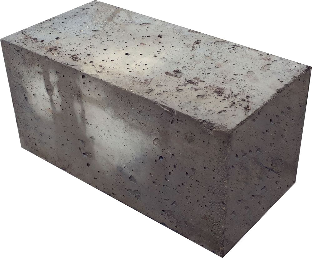 Плитка Блок бетонный фундаментный вибролитьевой 190*190*390 (марка бетона М200)